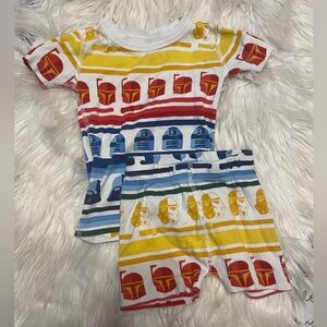 Hanna Andersson rainbow colored Star Wars pajamas set